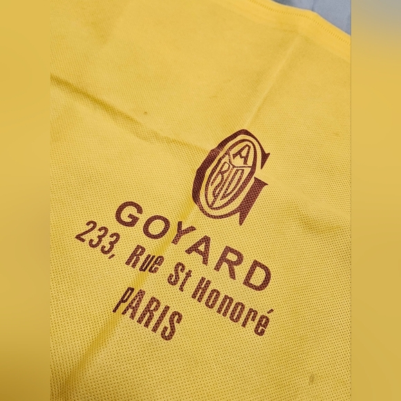 Goyard Authentic 20" X 15" Dust Bag Laundry Cover Protector Yellow Canvas Large - Picture 2 of 9